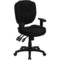 Emma and Oliver Mid-Back Multifunction Pillow Top Swivel Ergonomic Task Office Chair with Arms